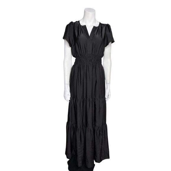 Dear John Maxi Dress Women's Small Black Tiered - Picture 5 of 5